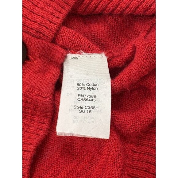 Madewell Women’s Red V-Neck Button-up Cardigan Size Medium - Picture 7 of 7